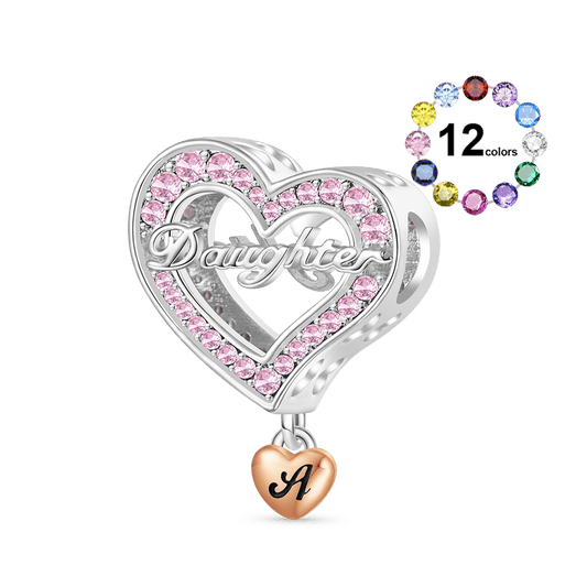 Gnoce Family Members - Daughter Personalised Heart Charm_1