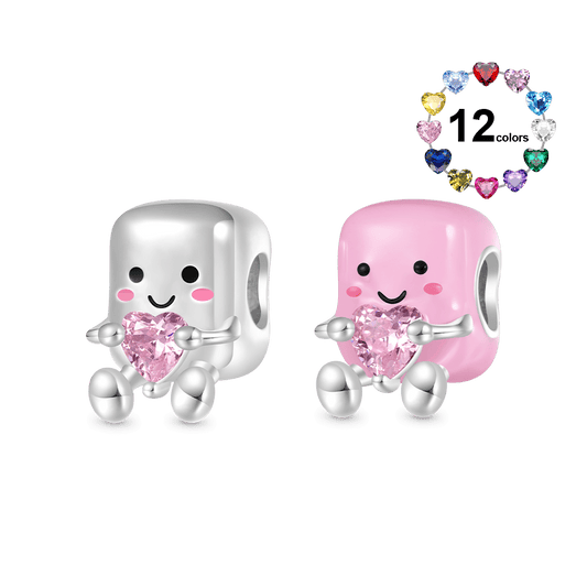 Gnoce Pair of Marshmallows Embraces Love Double Charm_1