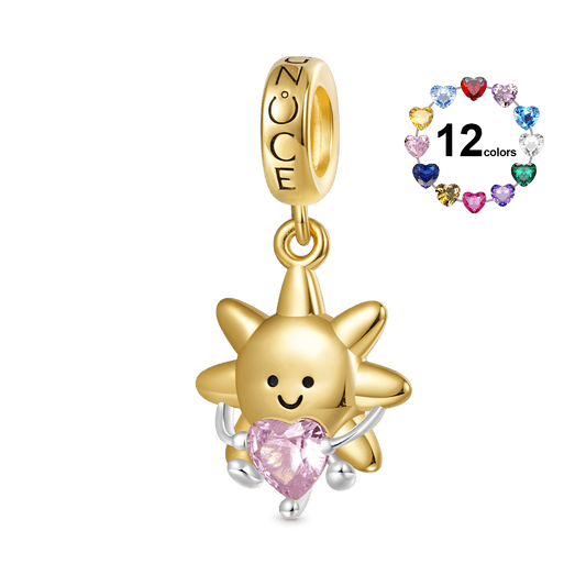 Gnoce Smiling Sun Embraces Love Pendant Dangle Charm_1
