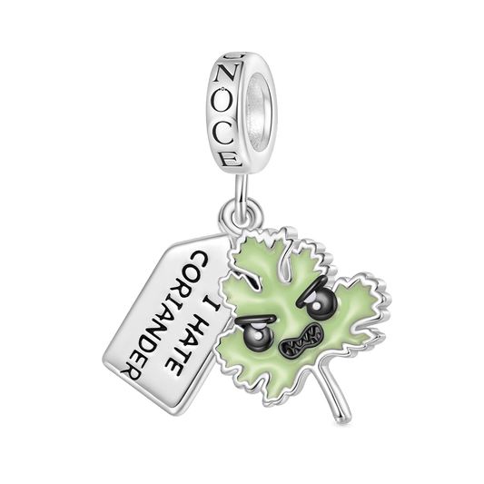 Gnoce 'I HATE CORIANDER' Angry Coriander Pendant Dangle Charm_1