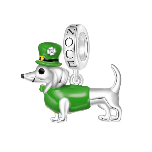 Gnoce St. Patrick's Day Dachshund Pendant Dangle Charm_1