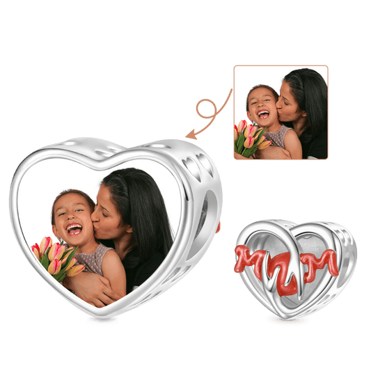 Gnoce Mother's Day Heart Glow-in-the-Dark Photo Charm_1