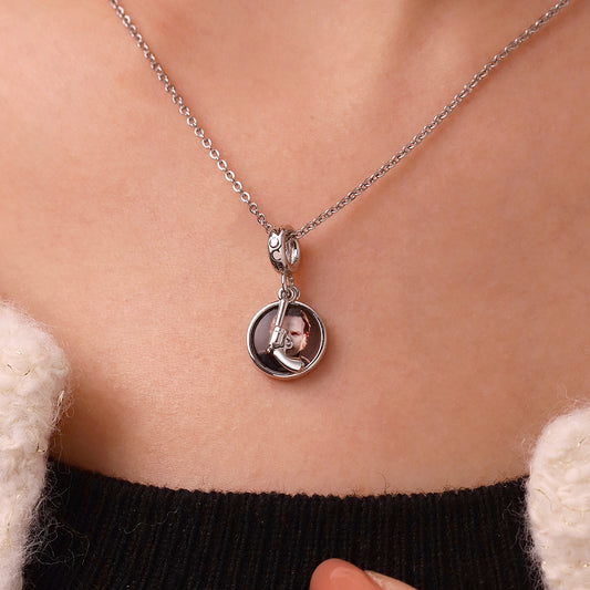 Gnoce Walking Dead Rick Grimes & Python Pistol Pendant Dangle Charm_7