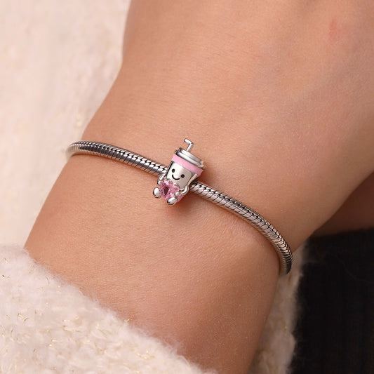 Gnoce Fun Coffee-To-Go Cup Pink Embraces Love Charm_7