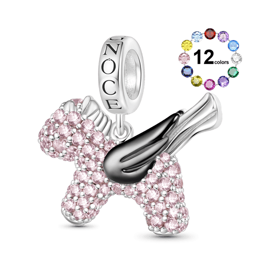 Gnoce Diamond Pave Little Pegasus Pendant Dangle Charm_1