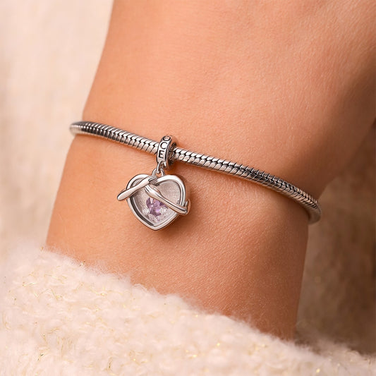 Gnoce Hug Love Locket Birthstone Pendant Dangle Charm_8