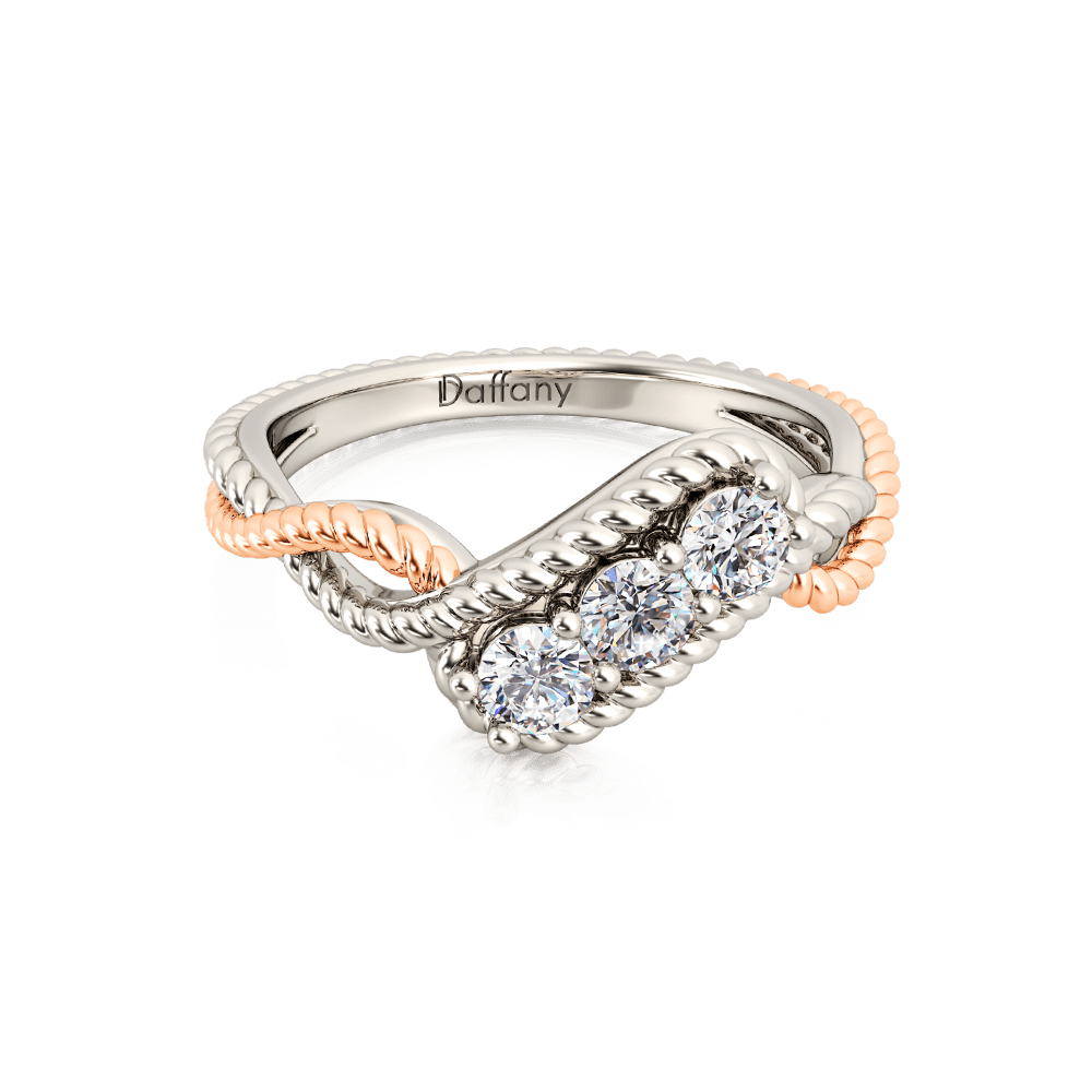 Three Stone Twisted Infinity Promise Engagement Ring_2