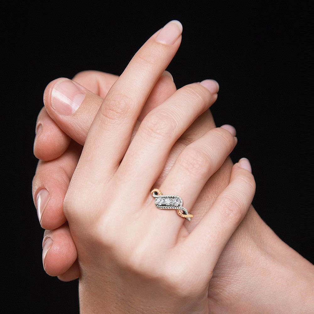 Three Stone Twisted Infinity Promise Engagement Ring_6