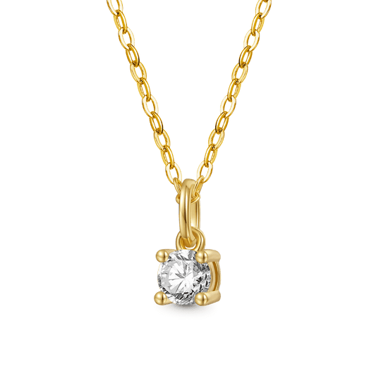 Gnoce Solitaire Diamond Pendant Necklace_1