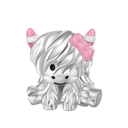Gnoce Pink Bow Highland Cow Charm_1