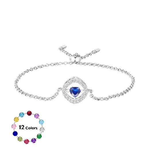 Gnoce Sparkle Dancing Stone Adjustable Chain Bracelet_1