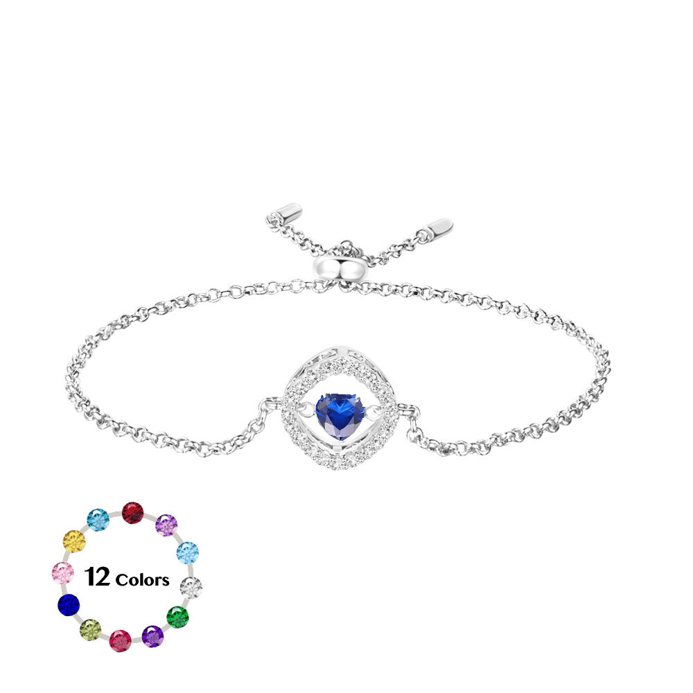 Gnoce Sparkle Dancing Stone Adjustable Chain Bracelet_1