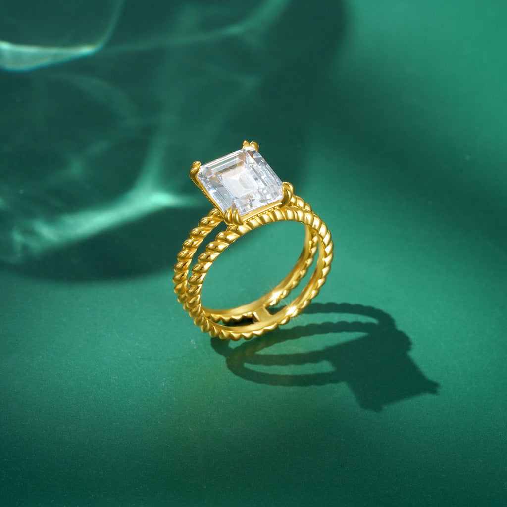 Gnoce Radiant-cut Soliatire Split Shank Engagement Ring_5