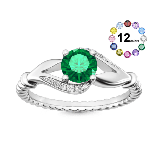 Gnoce Round Split Shank Engagement Ring_1