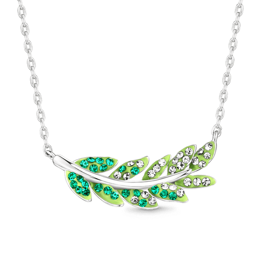 Gnoce Olive Leaf Pendant Necklace_1
