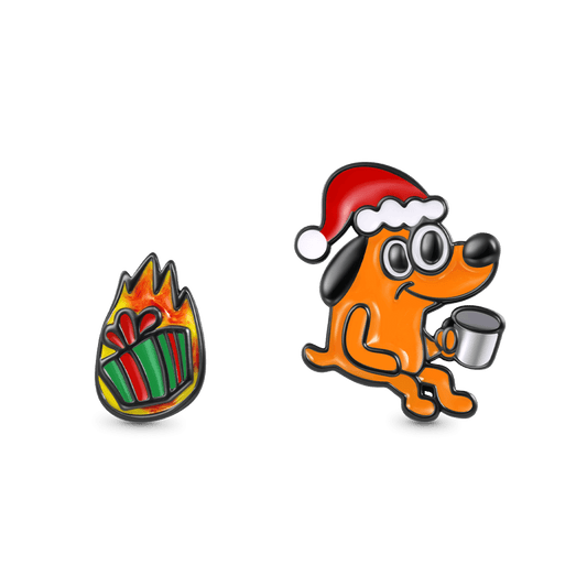 Gnoce This Is Fine Mismatched Stud Earrings - Coffee Cup & Gifts_1