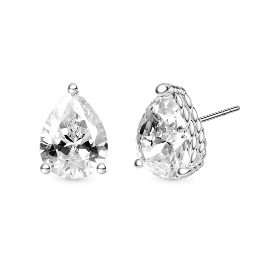 Gnoce Pear Cut Twisted Rope Studs Earrings_1