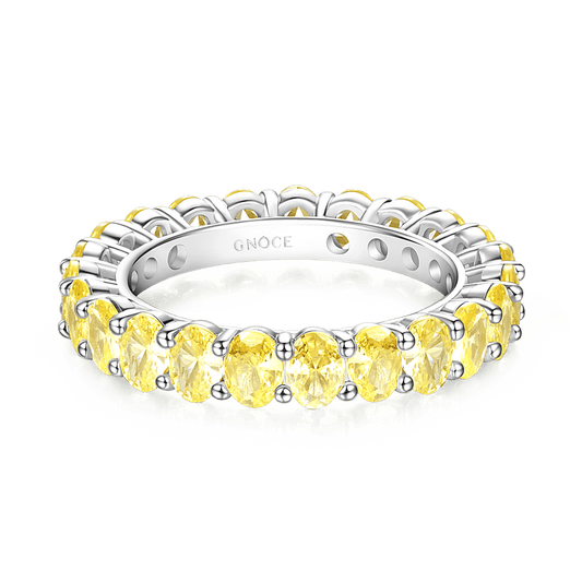 Gnoce Citrine Oval-cut Eternity Band Ring_1