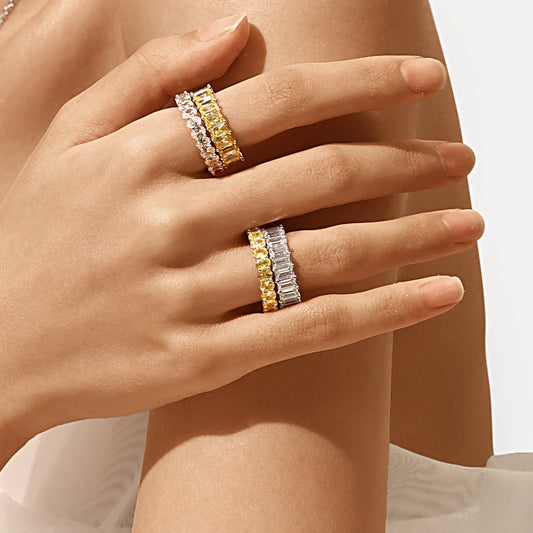 Gnoce Citrine Oval-cut Eternity Band Ring_7