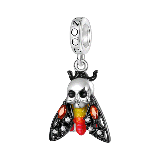 Gnoce Glow-in-the-Dark Death Head Moth Pendant Dangle Charm_1