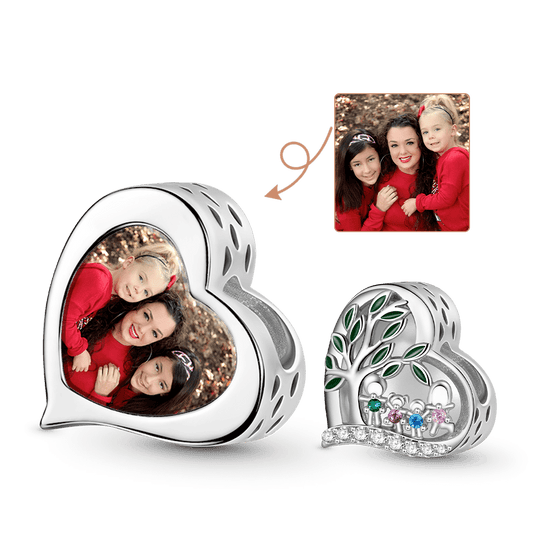 Gnoce Tree of Life Family Birthstone Personalized Photo Charm_1