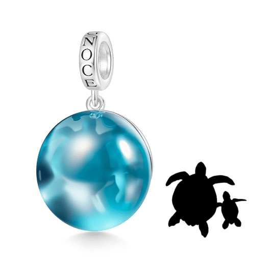 Gnoce Deep Sea Journey - Sea Turtle Glass Projection Pendant Dangle Charm_1