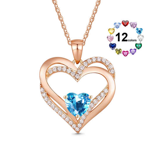 Gnoce Birthstone Heart Necklace_1