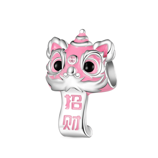 Gnoce Lucky Pink Lion Dance Charm_1