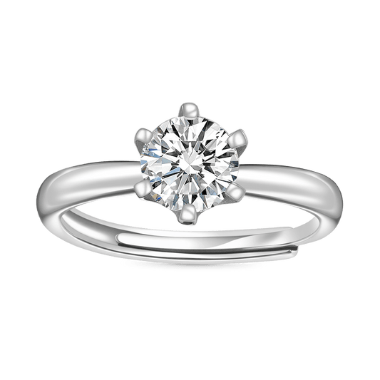 Gnoce Classic 0.5CT Round Halo 925S & VVS Moissanite Engagement Ring_1