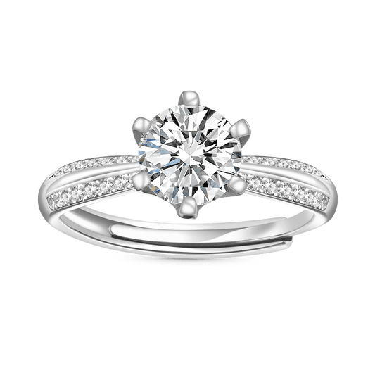 Gnoce Classic 1ct VVS Moissanite Cathedral Engagement Ring_1