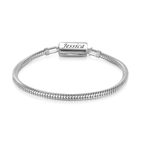 Gnoce "Your Name My Surname" Engravable Name Bracelet Sterling Silver For Girlfriend_1