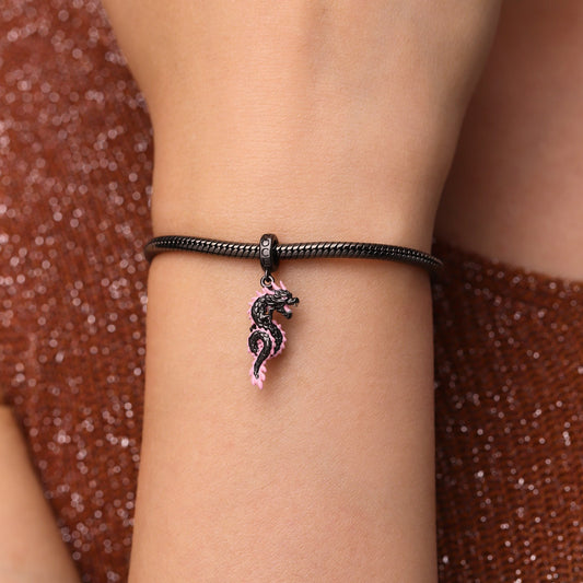 Gnoce Glow-in-the-Dark Black Dragon Pendant Dangle Charm_8