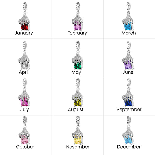 Gnoce Engravable Skeleton Hand Bone Birthstone Charm_8