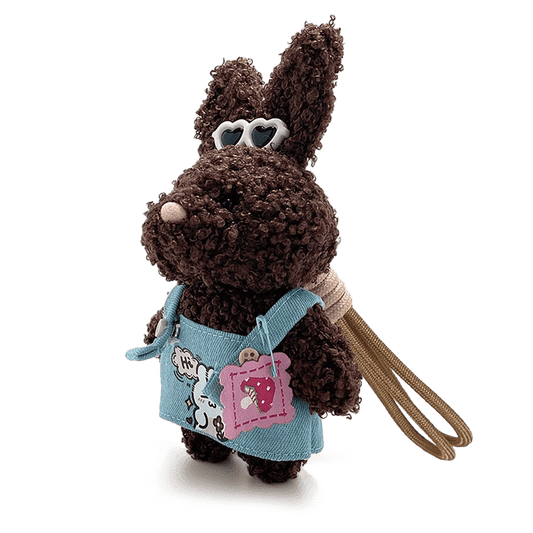 Gnoce Lamb Plush Brown Bunny Keychain Plush Pendant_4