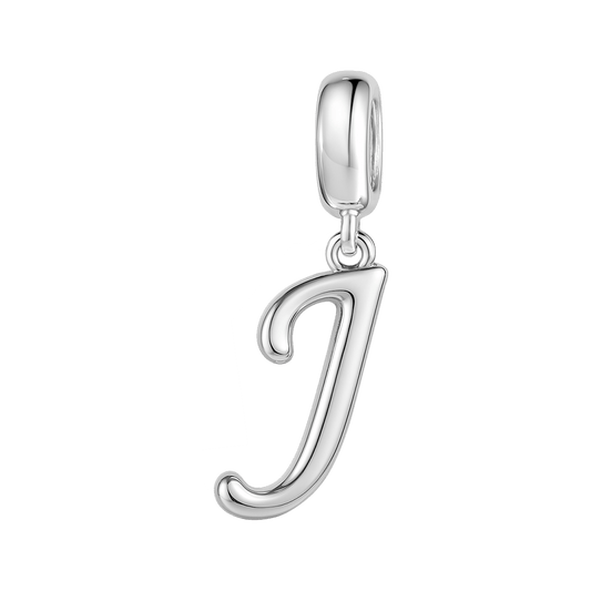 Gnoce "Joyful Day"  Letter J 925 Sterling Silver Dangling Charm Suit for Bracelet, Choker, Necklace_1