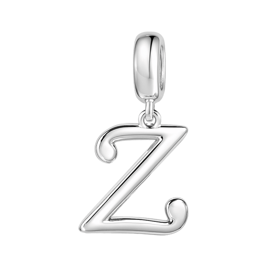 Gnoce "Live Zealous Life" Letter Z 925 Sterling Silver Dangling Charm Great for Bracelet, Choker, Necklace_1