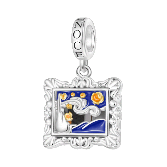 Gnoce Light-up Wireless Van Gogh's Starry Night Pendant Dangle Charm_1