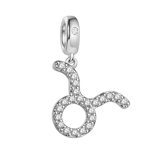 Gnoce "My Sparkling Star " 925 Sterling Silver Taurus Charm Zodiac Sign Pendant With Cz For Bracelet_1