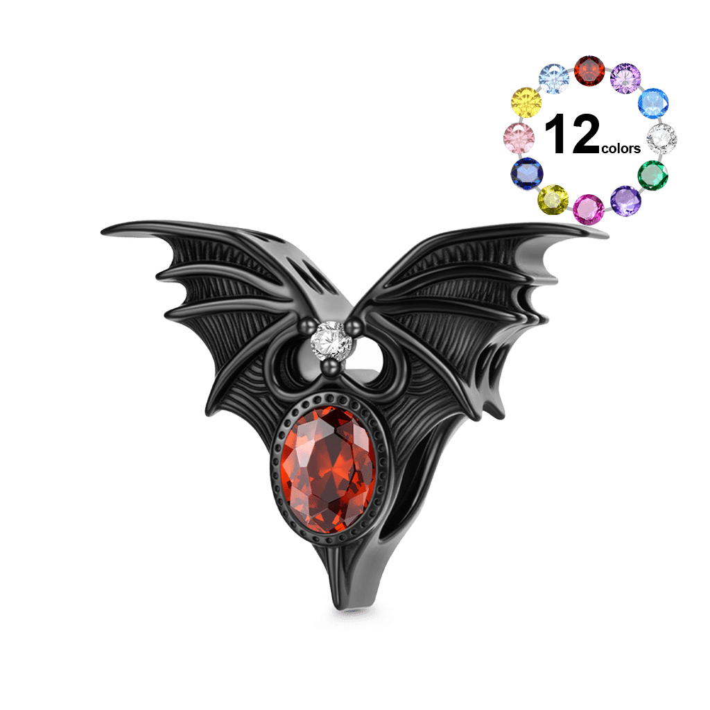 Gnoce Holloween Bat Birthstone Charm_1