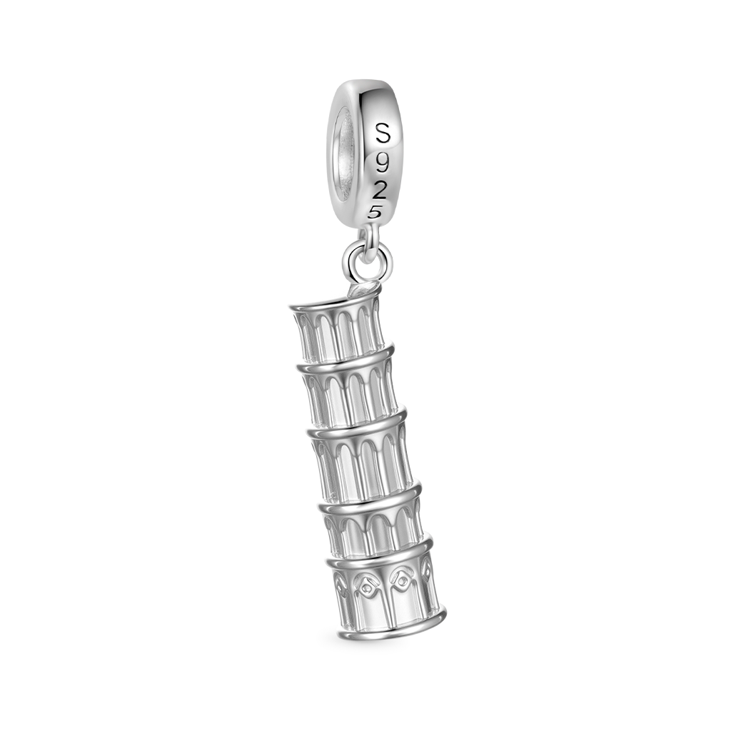Gnoce City Series -Leaning Tower of Pisa Pendant Dangle Charm_2