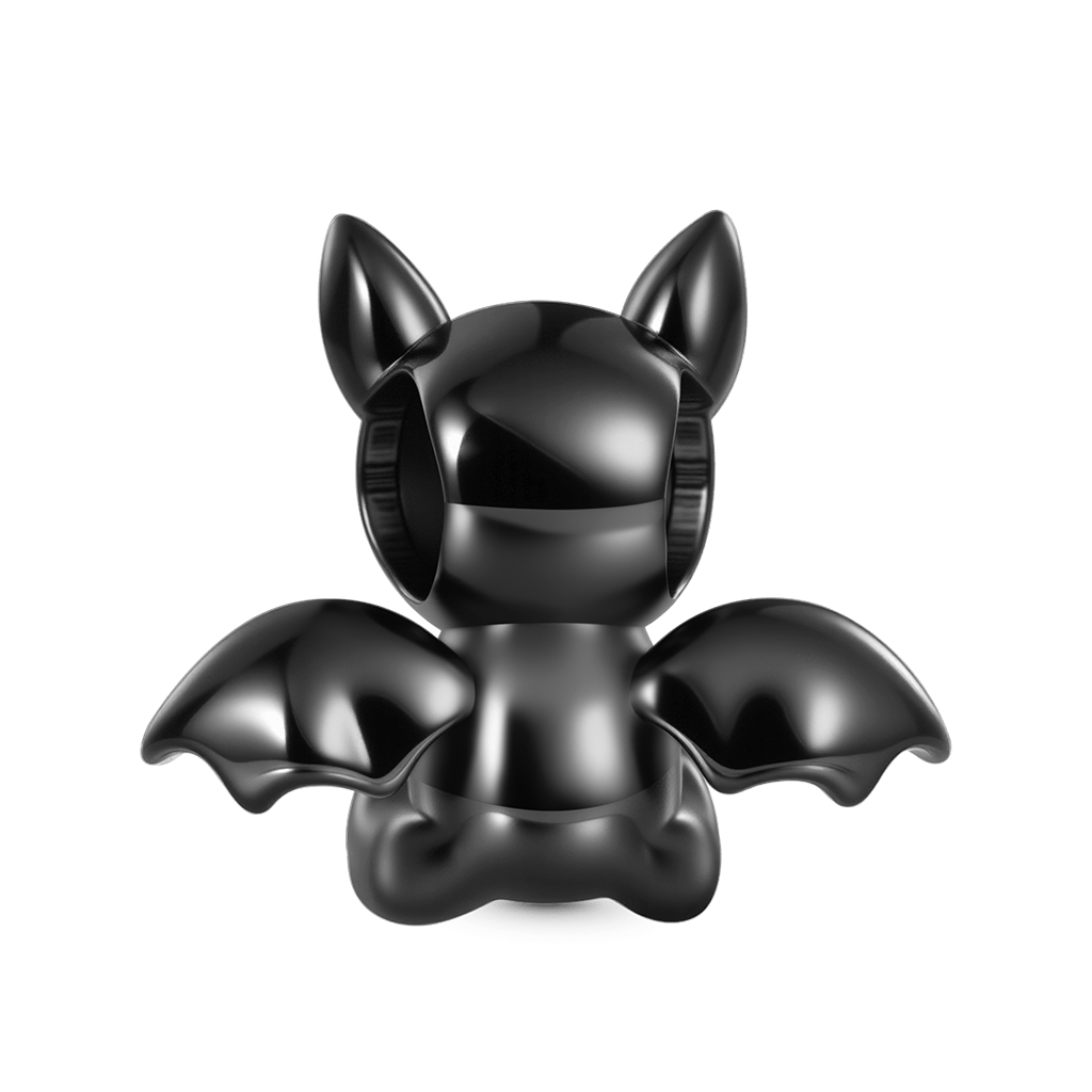 Gnoce Halloween Skull Bat Embrace Heart Charm_2