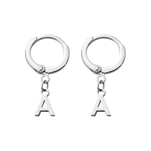 Gnoce Personalized Vertical Name Simple Drop Earrings_1