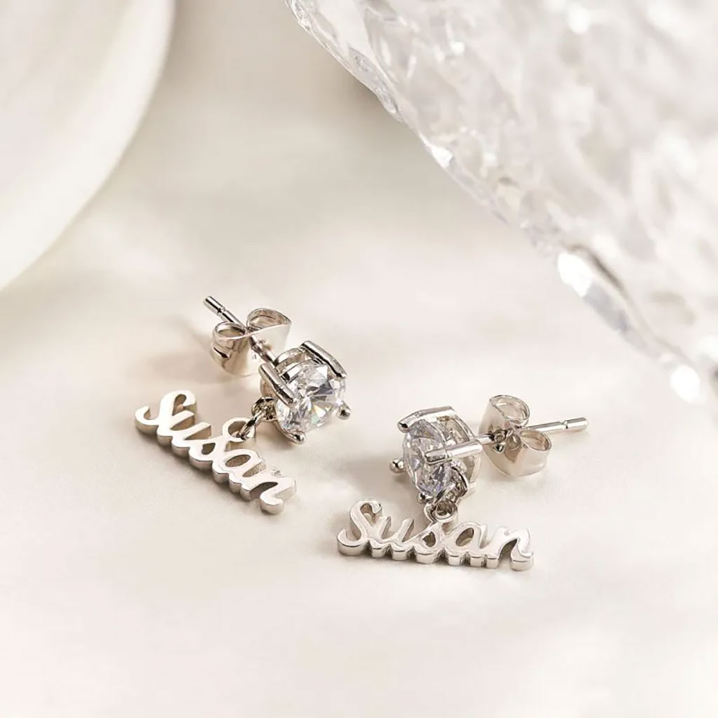 Gnoce Personalized Name Birthstone Drop Earrings_2