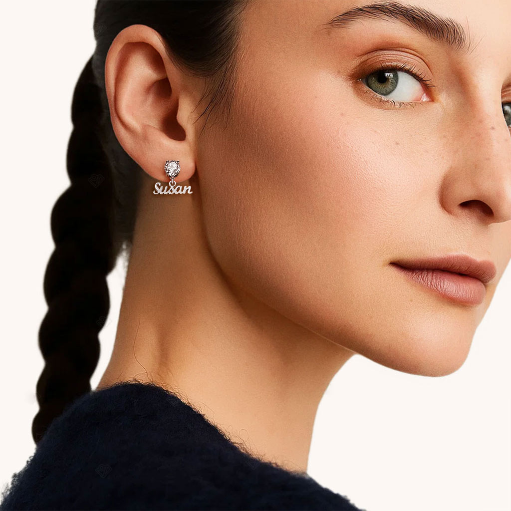 Gnoce Personalized Name Birthstone Drop Earrings_3