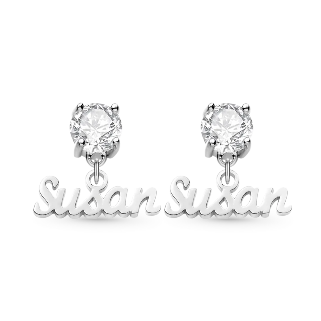 Gnoce Personalized Name Birthstone Drop Earrings_1