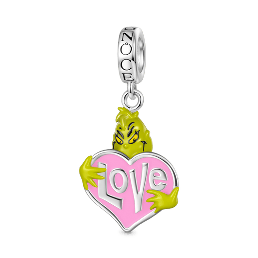 Gnoce Grinch Love Heart Pendant Dangle Charm_1