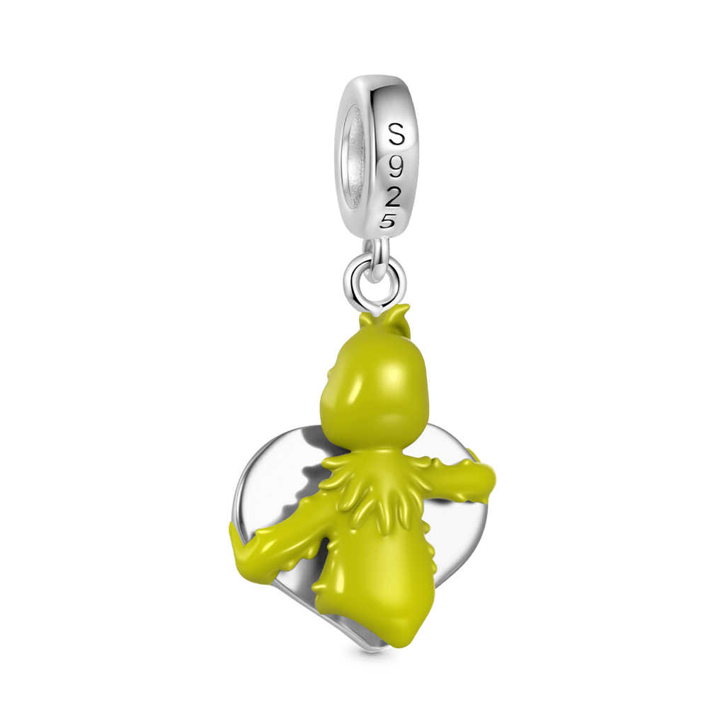 Gnoce Grinch Love Heart Pendant Dangle Charm_2
