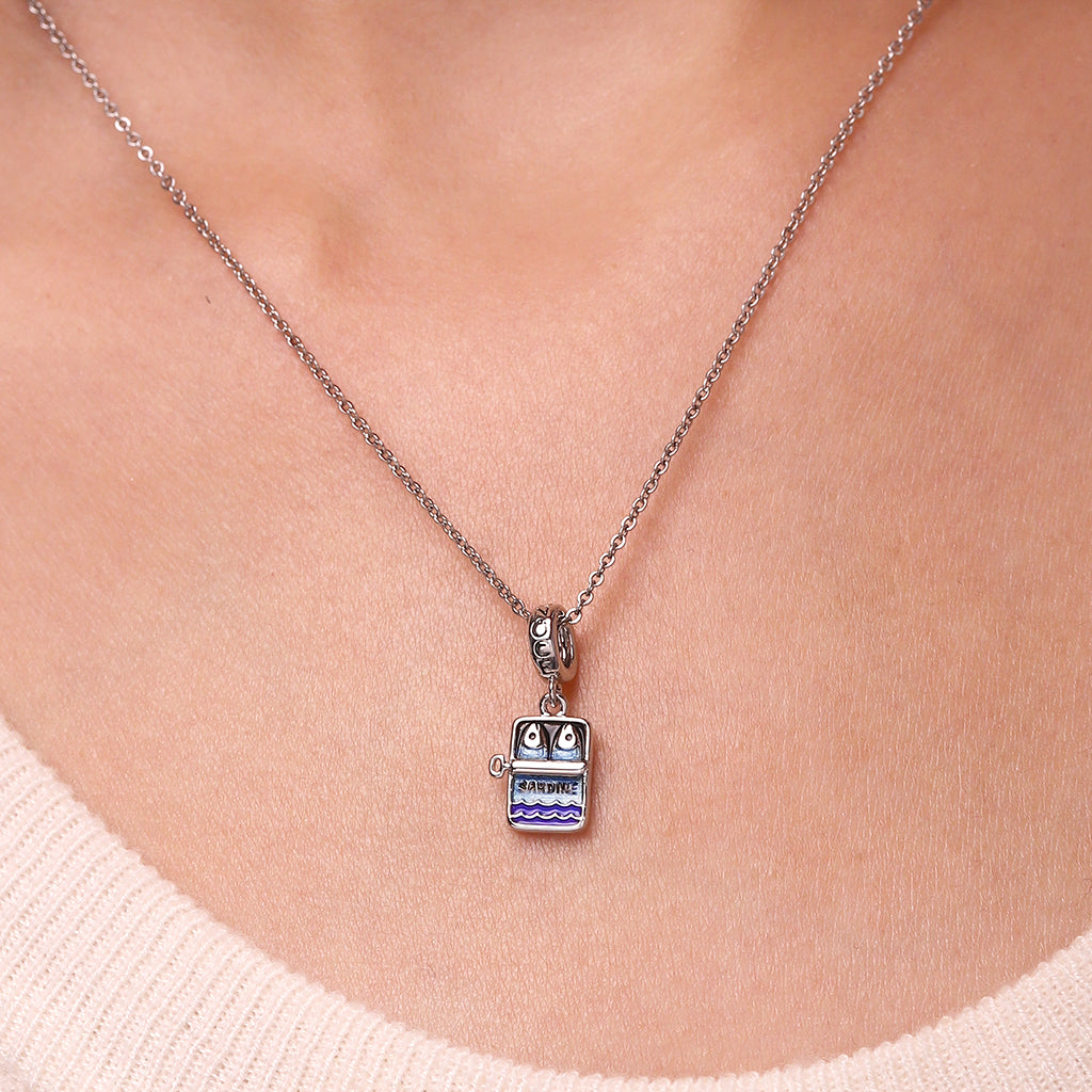 Gnoce Sardine Can Glow-in-the-Dark Pendant Dangle Charm_6