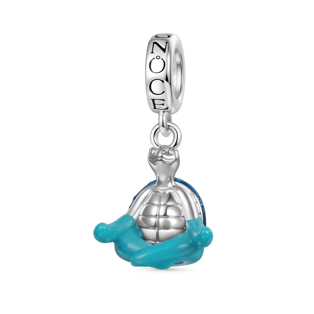 Gnoce Meditating Sea Turtle Glow-in-the-Dark Pendant Dangle Charm_2