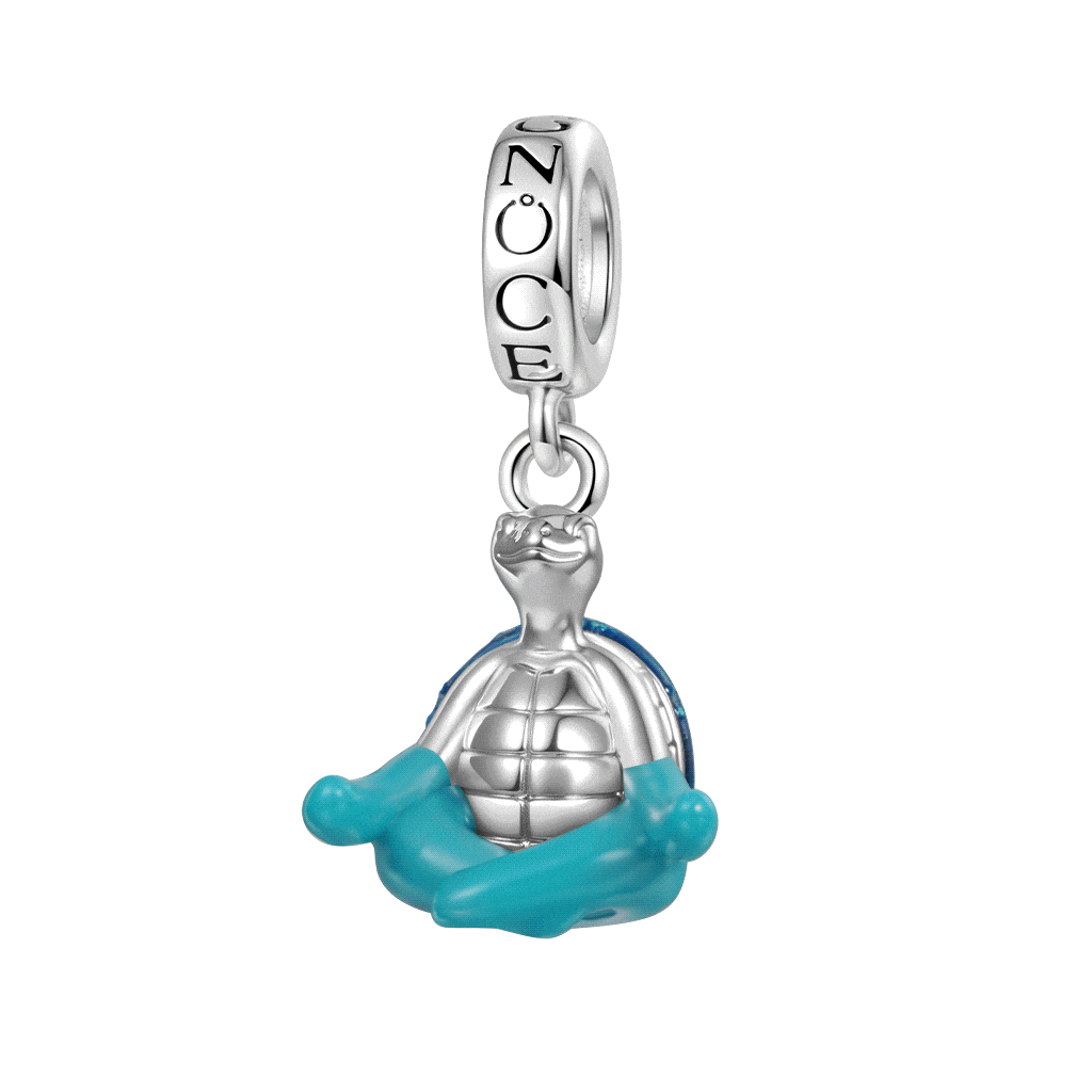Gnoce Meditating Sea Turtle Glow-in-the-Dark Pendant Dangle Charm_1